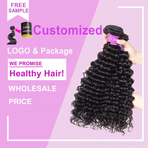 Dropship Hair Bundles Vendors Wholesale Cuticle Aligned 10A Grade Deep Wave Indidan Human Hair Curly Bundles